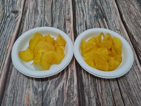 Cassava chips Foto stock