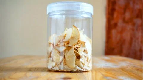 Cassava chips Stock Photos