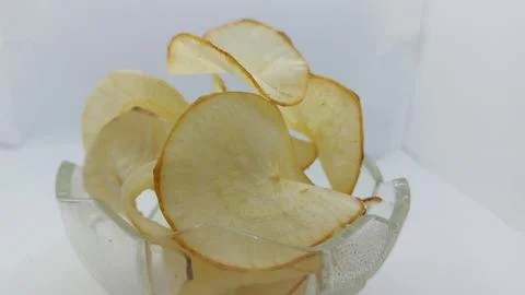 Cassava chips Foto stock