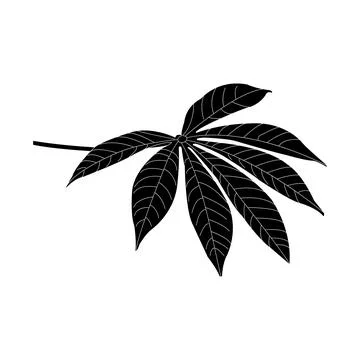 Cassava leaf icon Stock Illustration