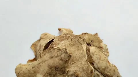Cassava peel on a white background Stock Footage 313418399