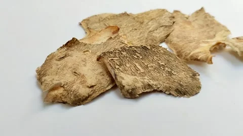 Cassava peel on a white background Stock Footage 313418412