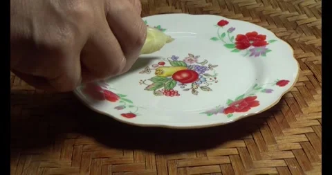 The cassava on plate Video stock 293801469