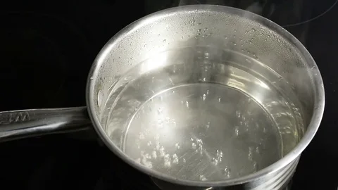Casserole with boiling Stock Footage 78570799