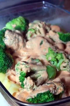 Casserole with broccoli Stock Photos