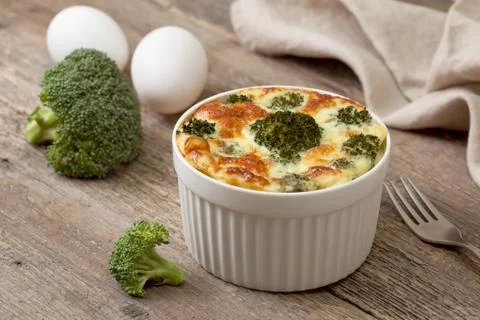 Casserole of broccoli Stock Photos
