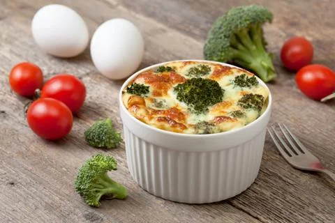 Casserole of broccoli Stock Photos