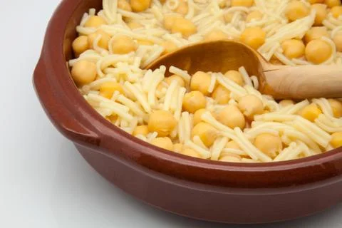 Casserole of chick-peas Stock Photos