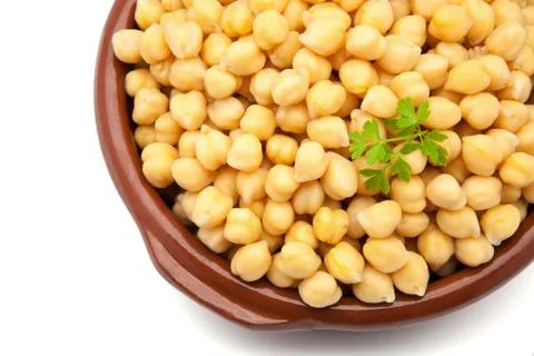Casserole of chick-peas Stock Photos