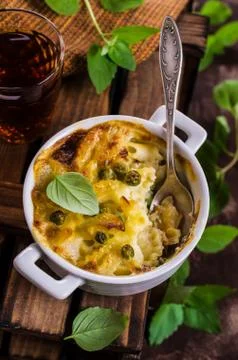 Casserole with pasta Stock Photos