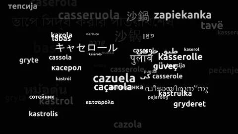 Casserole Translated in 55 Worldwide Languages Endless Looping 3d Zooming Wor Stock-Footage 145212921