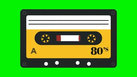 Cassette 80's Animated  Stock Footage 242837857