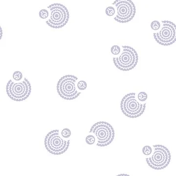 Cassette cogset replacement glyph seamless pattern Stock Illustration