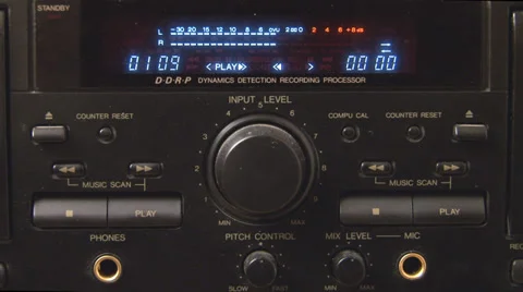 Cassette Deck LED Meters Stock Footage 38816810