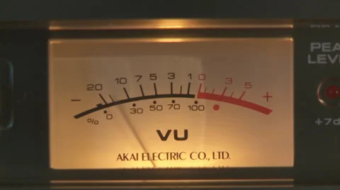 Cassette deck meters wiggle 動画素材 34618993