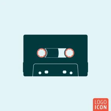 Cassette icon isolated Stock Illustration