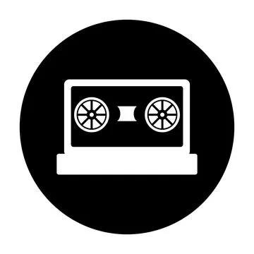 Cassette icon vector Stock Illustration