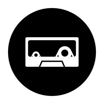 Cassette icon vector Stock Illustration