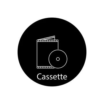 Cassette icon vector Stock Illustration