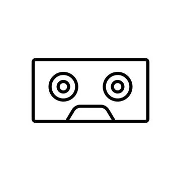Cassette icon vector Stock Illustration