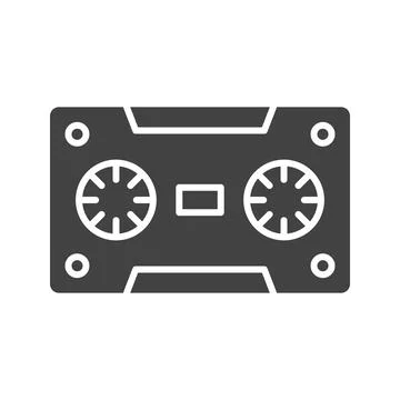 Cassette icon vector image. Stock Illustration