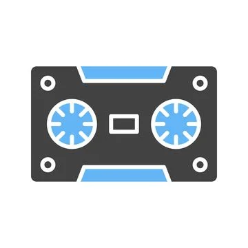 Cassette icon vector image. Stock Illustration