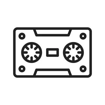 Cassette icon vector image. Suitable for mobile apps, web apps and print media. Illustrazione stock