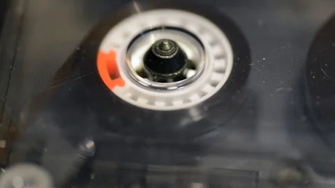Cassette record closeup Stock Footage 95533654