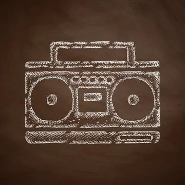 Cassette recorder icon Stock Illustration