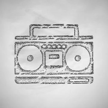 Cassette recorder icon Stock Illustration
