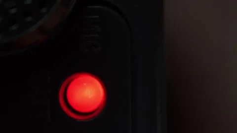 Cassette recorder power on - off Stock Footage 264448932