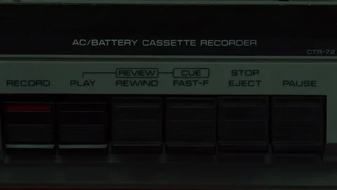 Cassette Recorder recording  Vídeos de archivo 264770032