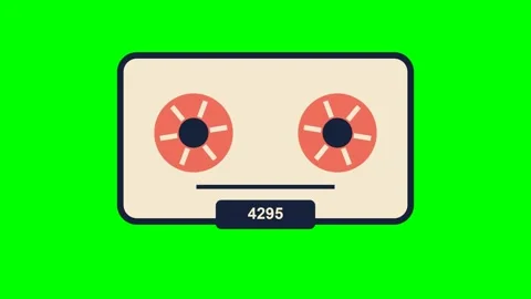Cassette Reel Counter Data Visualization HUD Animation Stock-Footage 342474003
