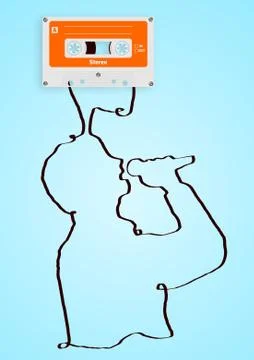 Cassette Singer Stock Illustration