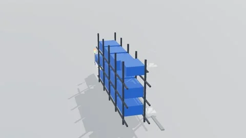 Cassette stocker display fab 3d loop white background 3D animation seamless loop Vídeos de archivo 341849079