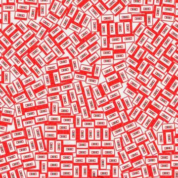 Cassette surface red Illustrazione stock