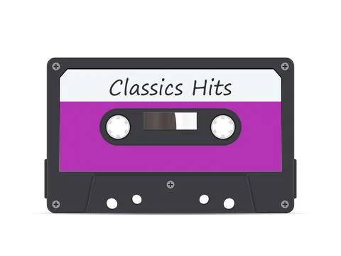 Cassette tape classics hits Stock Illustration