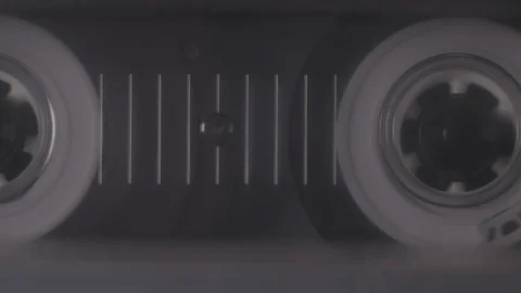 Cassette Tape Deck Player Looking Straight Down Stock Footage 118966371