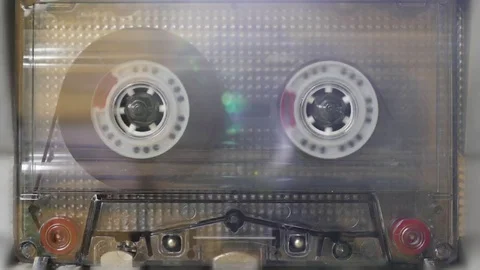 Cassette Tape Deck Running Stock Footage 84315374