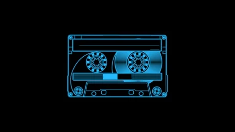Cassette Tape Icon Vector Animation Stock Footage 325562938