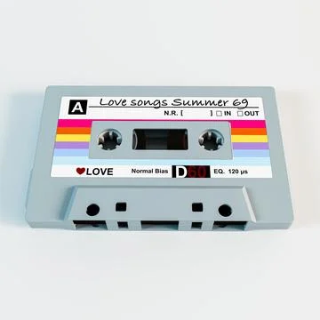 Cassette tape isolated on white background Stock Illustration