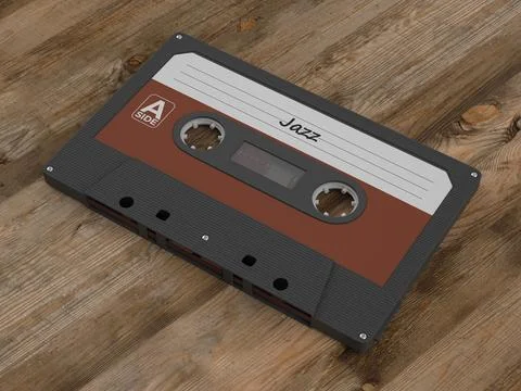 Cassette tape jazz Stock Illustration