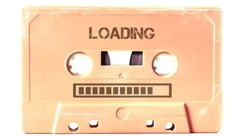 Cassette tape light loading progress Stock Footage 91349959