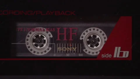 Cassette tape playing Stock Footage 149006448