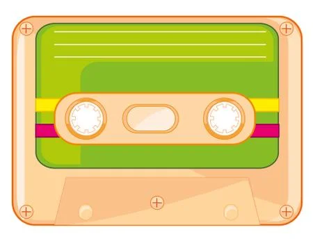 Cassette for tape-recorder Illustrazione stock