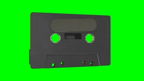 Cassette tape rotating loop Stock Footage 89664348