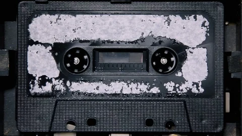 Cassette tape spin old scratch 動画素材 86137079