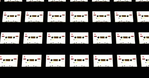 Cassette Tape top view 3d Stock Footage 237453152