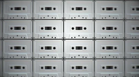 Cassette Tape Wall 库存影片 58901491
