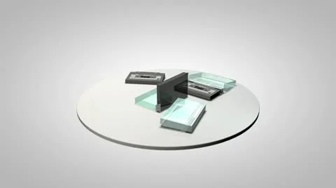 Cassette Tapes Animation Stock Footage 10719764